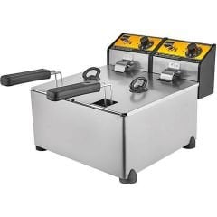 Remta 3+3 Lt Çiftli Elektrikli Fritöz | Kompakt Endüstriyel Kızartma Makinesi - R92