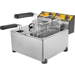 Remta 3+3 Lt Çiftli Elektrikli Fritöz | Kompakt Endüstriyel Kızartma Makinesi - R92