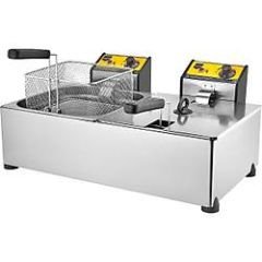 Remta 8+8 Lt Çiftli Elektrikli Fritöz | Endüstriyel İkili Kızartma Makinesi - R102