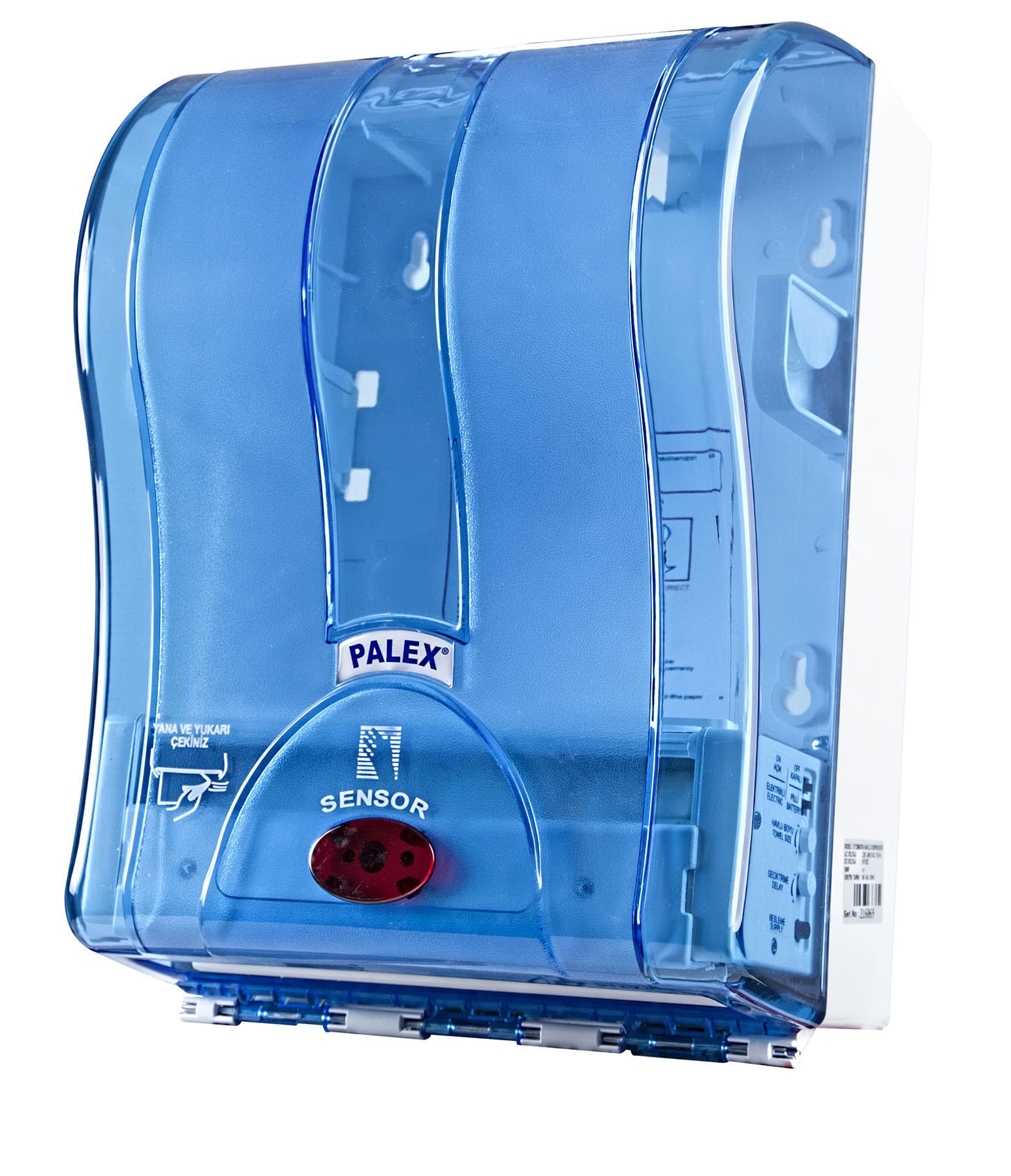Prestij Otomatik Havlu Dispenseri Şeffaf-Mavi