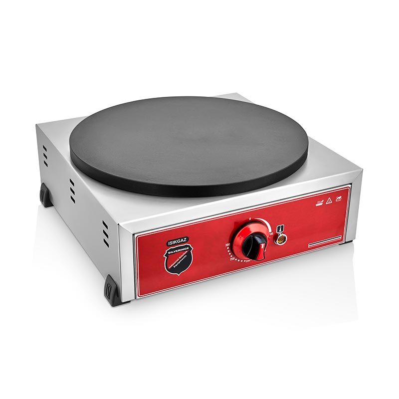 Işıkgaz 2177 Pleyt Krep Makinesi, Tekli, 40 cm, Elektrikli, Inox