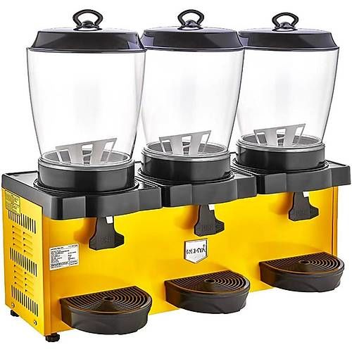 Remta ST38 Royal Mini Üçlü Şerbet ve Ayran Soğutucu | 3x11 Lt Hazneli Soğuk İçecek Dispenseri