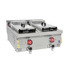 Himaksan HMK-SFE 873 Set Üstü Elektrikli Fritöz – 12+12 Litre Kapasiteli, Profesyonel Endüstriyel Fritöz (80x70x30 cm)