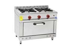 Himaksan 2 Li Kuzine 2 Ocak 1 Fırın  Gazlı ve Lpg Li 100X60X85 HMK-KZG 1060