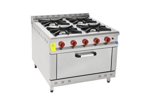 Himaksan 4 Lü Kuzine 4 Ocak 1 Fırın Gazlı LPG Li 100X100X85 HMK-KZG 1010