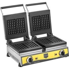 Remta Çiftli Kare Waffle Makinası W14 | Elektrikli, İki Gözlü, Dijital