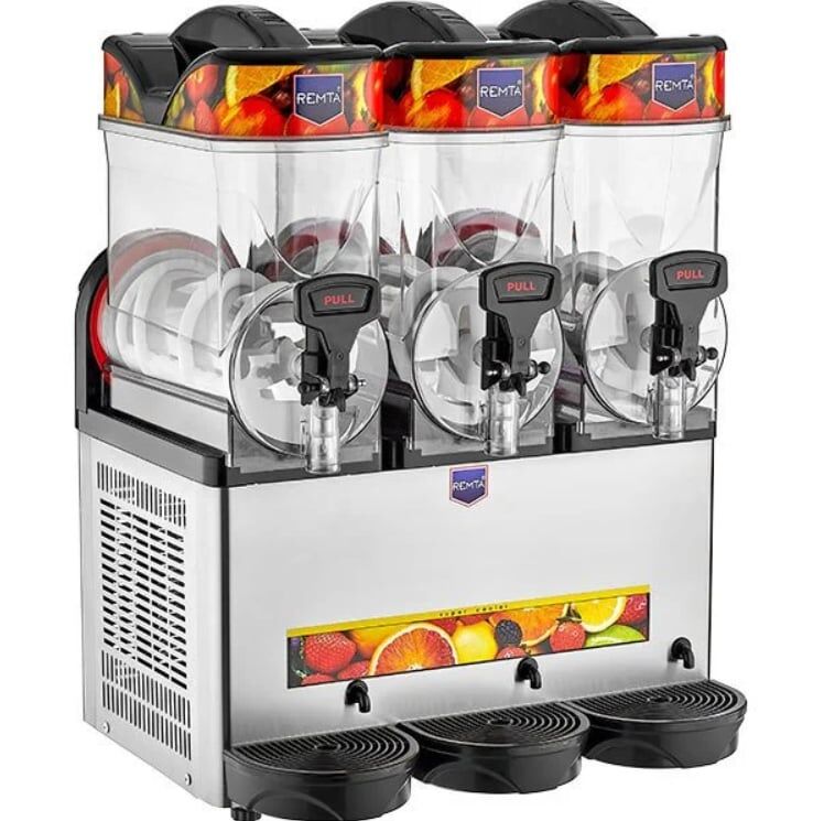 Remta ST27 3’lü Ice Slush Soğuk İçecek Makinesi – 36 Litre | Profesyonel Slush Makinesi