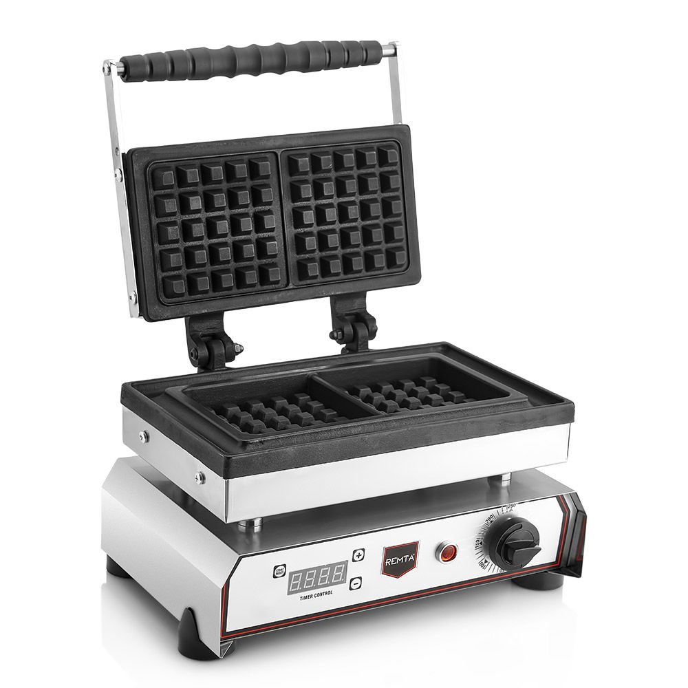 Remta Mini Kare Waffle Makinası W35 | Elektrikli, Teflon Kaplamalı, Kompakt 4 x 4 cm