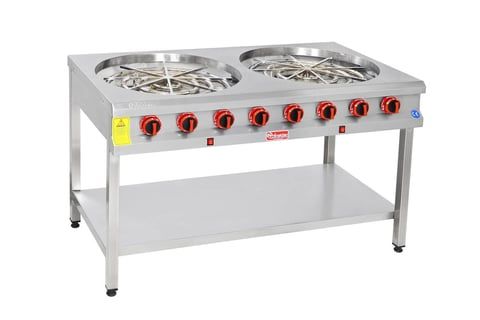 Himaksan HMK-MBROG 2 Motorlu 2’li Börek Ocağı – Gazlı & LPG’li, Taban Raflı Endüstriyel Pişirme Cihazı