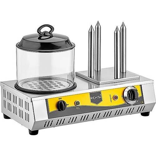 Remta KZ01 4 Kazıklı Hot Dog Makinesi | Paslanmaz, Pratik ve Hızlı Sosisli Hazırlama