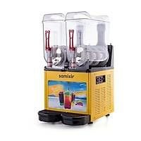 Samixir Slush Makinesi Soğuk Meyve Suyu Dispenseri Allure 12+12 L Sarı