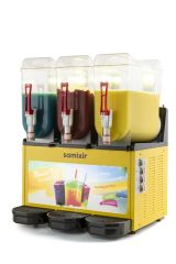 Samixir SLUSH36.YA Allure 3 Hazneli Slush Makinesi | 36 Litre Sarı Soğuk Meyve Suyu Dispenseri