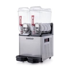 Samixir SLUSH24.I 24 L Twin Ice Slush Granita ve Milkshake Dispenseri – 2 Hazneli, Inox