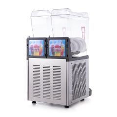 Samixir SLUSH24 Twin Ice Slush Granita Milkshake ve Soğuk Meyve Suyu Dispenseri, 12+12 L, Inox
