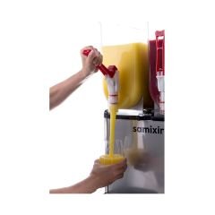 Samixir SLUSH24.I 24 L Twin Ice Slush Granita ve Milkshake Dispenseri – 2 Hazneli, Inox