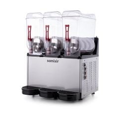 Samixir SLUSH36 36 L Triple Ice Slush Granita ve Milkshake Dispenseri – 3 Hazneli, Inox