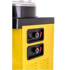 Samixir MM20.AY Çiftli Limonata ve Ayran Makinesi – 2x10 L Soğuk İçecek Dispenseri, Karıştırıcılı, Sarı