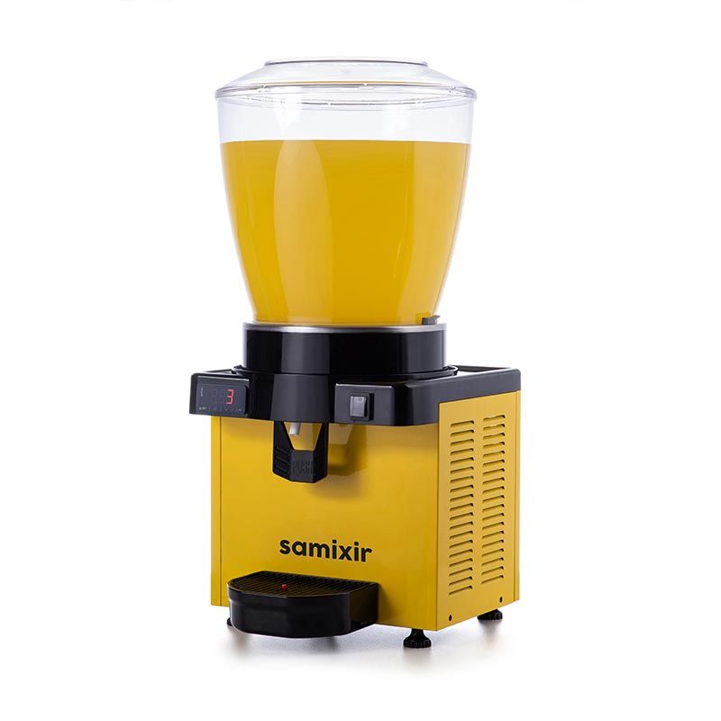 Samixir M22.DY 22 L Dijital Soğuk İçecek Dispenseri – Panoramik, Sarı, Tek Hazneli