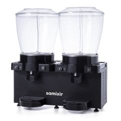 Samixir SS44 22+22 L Fıskiyeli Soğuk İçecek Dispenseri – Panoramik, Analog, Siyah