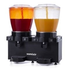 Samixir SS44 22+22 L Fıskiyeli Soğuk İçecek Dispenseri – Panoramik, Analog, Siyah