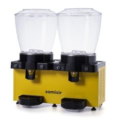 Samixir MM44.AY 22+22 L Çift Hazneli Soğuk İçecek Dispenseri – Karıştırıcılı, Analog, Sarı
