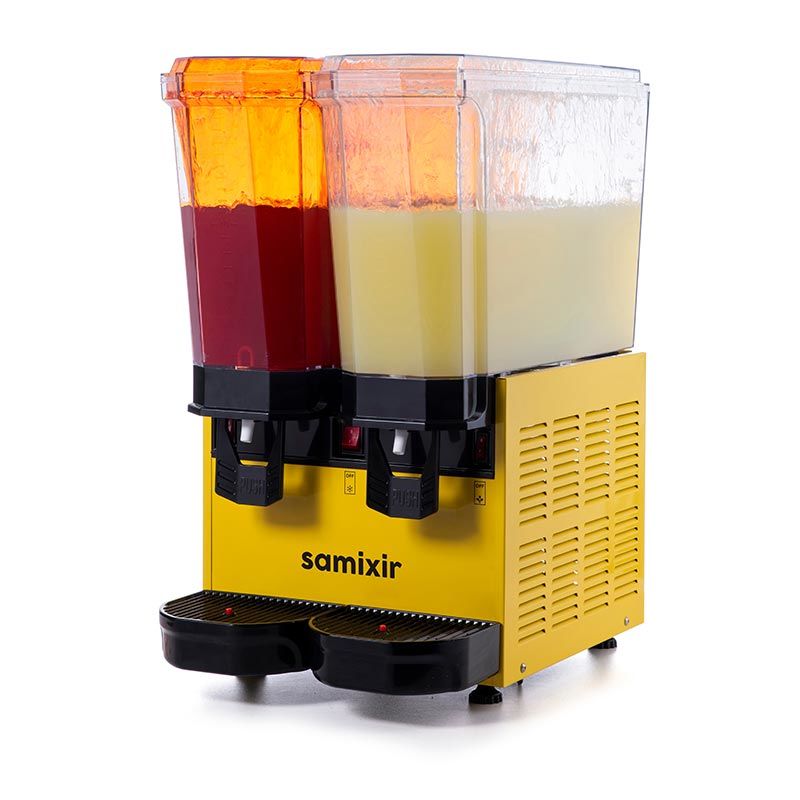 Samixir 40.SSY Sarı 2x20 L Fıskiyeli Soğuk İçecek Dispenseri | Twin Klasik Model