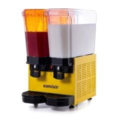 Samixir 40.SMY Sarı 2x20 L Klasik Twin Soğuk İçecek Dispenseri | Fıskiyeli ve Karıştırıcılı