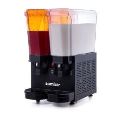 Samixir 40.SMB Siyah 2x20 L Klasik Twin Soğuk İçecek Dispenseri | Fıskiyeli ve Karıştırıcılı