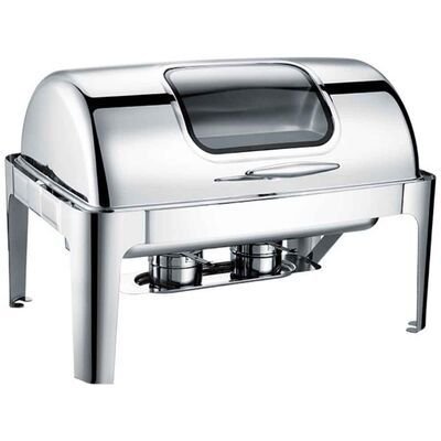 Chafing Dish Roll Top Camlı Reşo 9 L