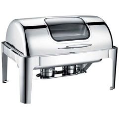Chafing Dish Roll Top Camlı Reşo 9 L