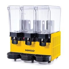 Samixir Triple Klasik Fıskiyeli ve Fıskiyeli Karıştırıcılı Soğuk İçecek Dispenseri, 20+20+20 L, Sarı 60.SSMY