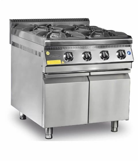 Pimak 4 Gözlü Ocak Alt Dolaplı LPG ve Ce Belgeli 80x90x85 OC6/90SMX-4D