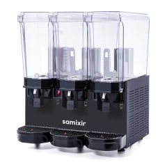 Samixir 60.SMMB Siyah 3x20 L Triple Soğuk İçecek Dispenseri | Fıskiyeli ve Karıştırıcılı Profesyonel Dağıtıcı