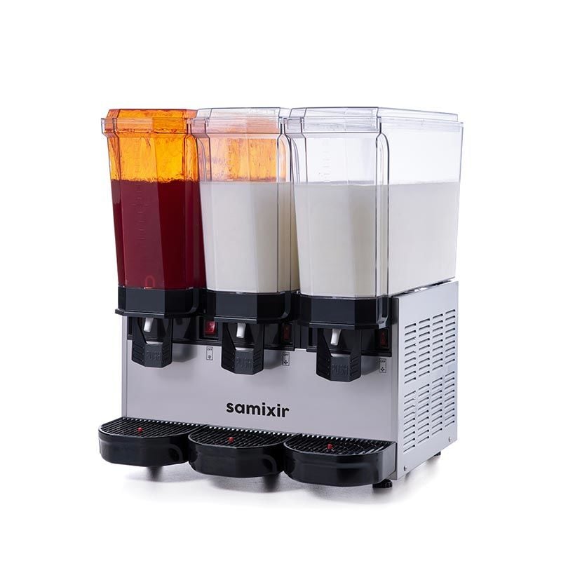 Samixir Klasik Triple Soğuk İçecek Dispenseri, 20+20+20 L, Fıskiyeli-Karıştırıcılı-Karıştırıcılı, Inox 60.SMMI