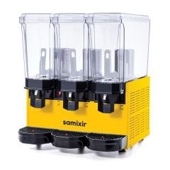 Samixir 60.MMMY 3x20 L Sarı Karıştırıcılı Soğuk İçecek Dispenseri | Triple Endüstriyel Soğutucu