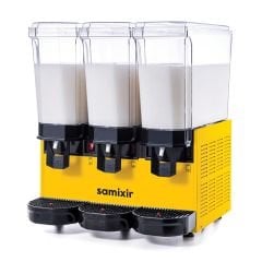 Samixir 60.MMMY 3x20 L Sarı Karıştırıcılı Soğuk İçecek Dispenseri | Triple Endüstriyel Soğutucu