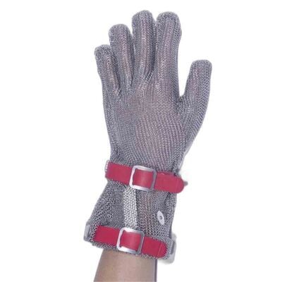 Çelik Eldiven Uzun 8 Cm L Beden Kırmızı