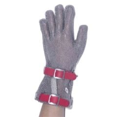 Çelik Eldiven Uzun 8 Cm L Beden Kırmızı