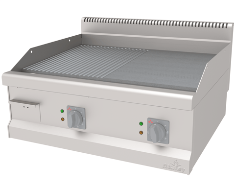 Atalay Elektrikli Izgara Yarı Oluklu Yarı Düz Yüzey 80x70x30 cm  AEI-870-ND