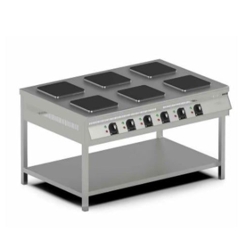 Pimak Elektrikli 6 Gözlü Pleyt Taban Raflı Ayaklı Ocak  150x100x85 MX27-6