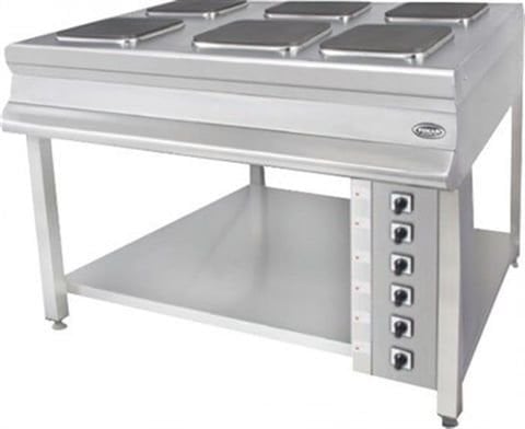 Pimak Elektrikli 8 Gözlü Pleyt Taban Raflı Ayaklı Ocak 200x100x85 cm MX27-8