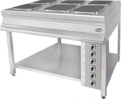 Pimak Elektrikli 8 Gözlü Pleyt Taban Raflı Ayaklı Ocak 200x100x85 cm MX27-8 | Endüstriyel Elektrikli Ocak