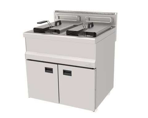 Atalay 22+22 Litre Fritöz Dolaplı Gazlı 80x70x85 Cm AGF-870