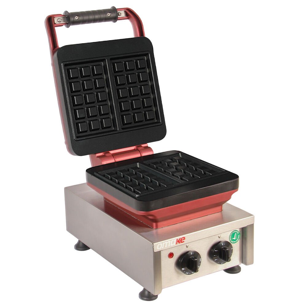 Omake WFL21.E12 Z5F Zamanlayıcılı Manuel Kare Waffle Makinesi, Elektrikli