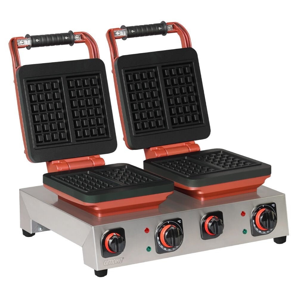 Omake WFL21.E22 Z5F 0201 Zamanlayıcılı Belçika Çiftli Waffle Makinesi, Elektrikli