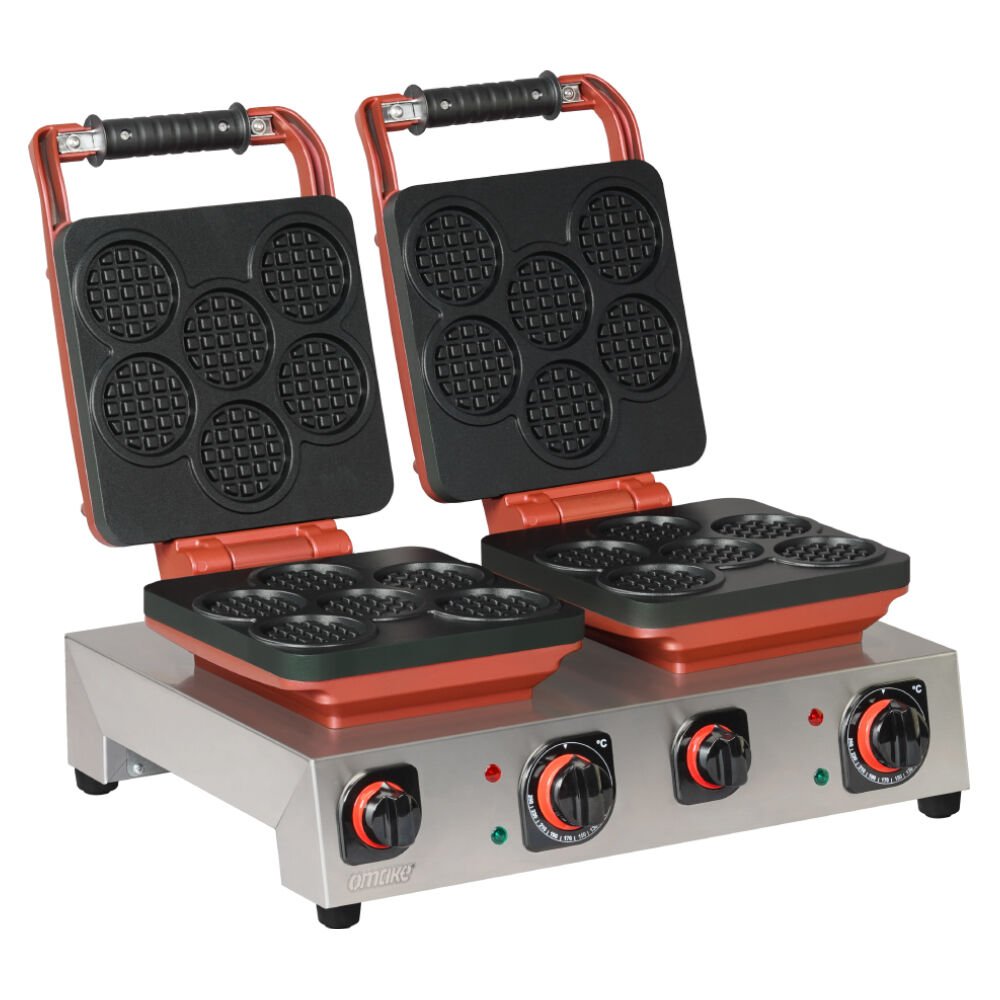 Omake WFL21.E22.0501 Çiftli Kare Waffle Makinesi Coin Model, Zamanlayıcılı, Elektrikli