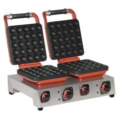 Omake WFL21.E22.0601 Çiftli Kare Waffle Makinesi Balls Q333 Model, Zamanlayıcılı, Elektrikli