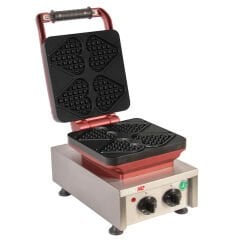 Omake WFL21.E12.0701 Tekli Kare Waffle Makinesi Çubuklu Kalp Model, Zamanlayıcılı, Elektrikli