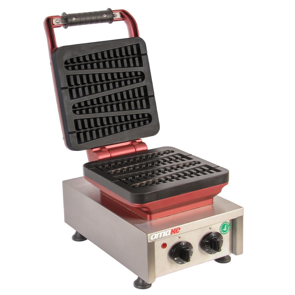 Omake WFL21.E12.1101 Tekli Kare Waffle Makinesi Çubuklu Çam Model, Zamanlayıcılı, Elektrikli