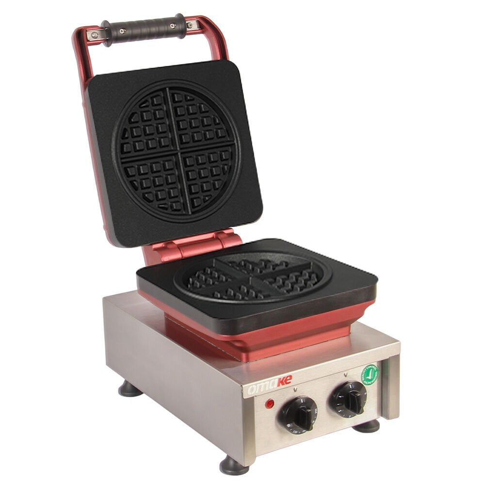 Omake WFL21.E12.1201 Tekli Kare Waffle Makinesi Amerikan Model, Zamanlayıcılı, Elektrikli